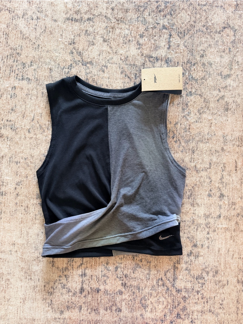 NWT Nike Women’s Black and Gray Two-Tone Athletic Tank